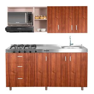 Cocina integral Aliso 180cm dark derecha mueble horno Challenger