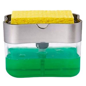 Dispensador lavaloza 14x9x11 cm + Esponja Triple Clean