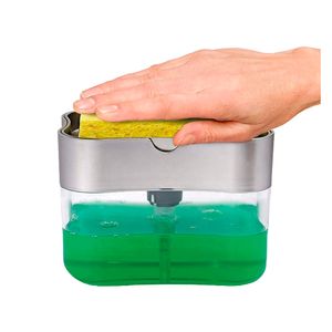 Dispensador lavaloza 14x9x11 cm + Esponja Triple Clean
