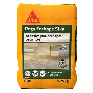 Pega enchape gris x25kg Sika