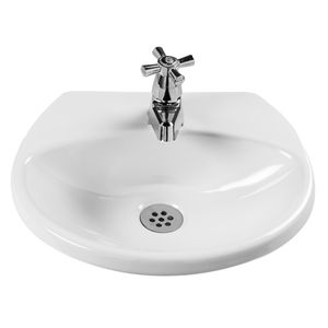 Lavamanos de colgar Acuario blanco 31.5x11.2x36.6 cm Roma