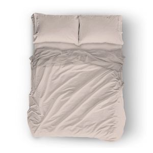 Juego cama doble microfibra beige Cannon