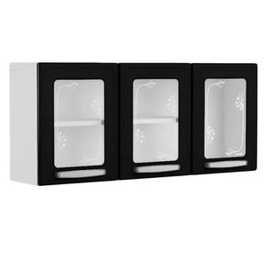 Gabinete cocina 3 puertas Evidence blanco/negro
