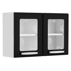 Gabinete cocina 2 puertas Evidence blanco/negro