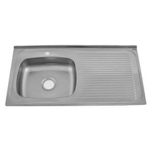 Mesón Acero Inoxidable Escurridor Derecho 1H 100x50