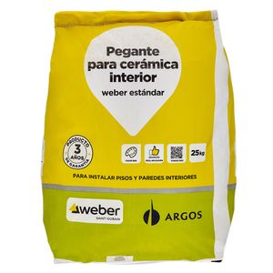 Pegante cerámico estándar 25kg gris Argos