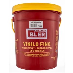 Vinilo fino interior tipo 2 blanco x5gal Bler