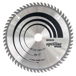 Disco de sierra circular Optiline Wood 184x20mm Bosch