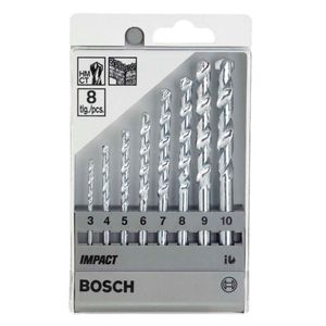 Juego 8 brocas 3-4-5-6-7-8-9-10 mm Bosch