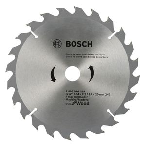 Disco de sierra circular Ecoline 24 dientes 184 mm Bosch