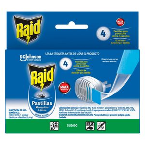 Repelente en pastilla para insectos voladores x30g Raid + 4 repuestos