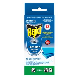 Repelente en pastilla para insectos voladores x13g Raid + 12 repuestos