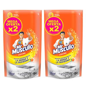 Quitagrasa líquido naranja x1000ml Mr Músculo + 2 Repuestos