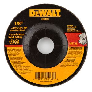 Disco Corte 4 ½" x 1/8"