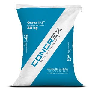 Grava 1/2'' Concrex 40 kg