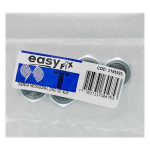 Tuerca 1/2" Hexagonal Zincado x4und