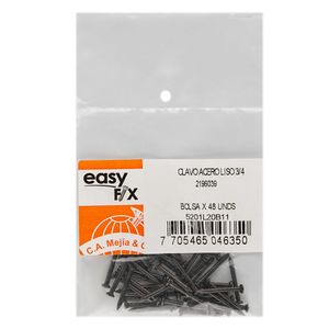 Clavo de acero liso 3/4" 48 unidades Camejia