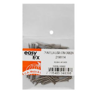 Puntilla lisa con cabeza 1" 48 unidades Camejia