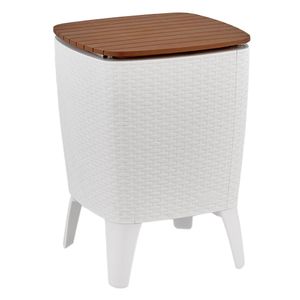 Mesa hielera caramelo/blanco