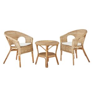 Set de conversación rattan Faion natural 2 personas Outzen