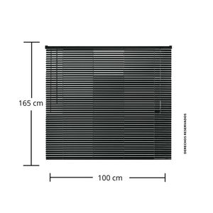 Persiana Horizontal PVC 100x165 cm negro Sunflex