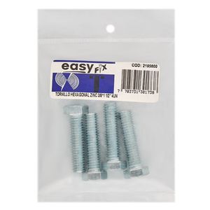 Tornillo Hexagonal 3/8" x 1 ½" Zincado x4und