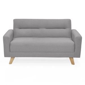 Sofá 2 puestos Barza 83x150x82 cm plata Hogar Venecia
