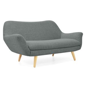 Sofá 2 puestos Cannes 85x136x78 cm gris Hogar Venecia