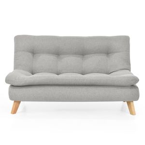 Sofá 2 puestos Toulouse 80x140x92 cm plata Hogar Venecia