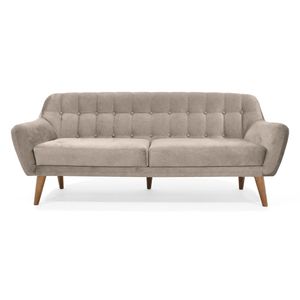 Sofá 3 puestos Roma 78x194x82 cm taupe Hogar Venecia