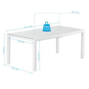 Mesa Madeira 74x181x90 cm caramelo Plasticos MQ