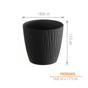Maceta 18.8 cm Sandy antracita Tumatera