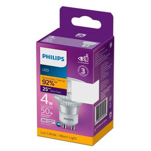 Bombillo LED 4W GU10 luz cálida Philips