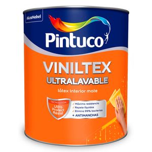Pintura ultralavable blanco 1/4 gl Viniltex