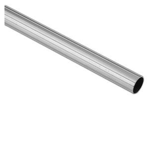 Tubo aluminio ranurado 3/4" 1.5m cromado Decorarco