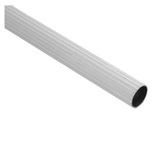 Tubo aluminio ranurado 1" 2.5m blanco Decorarco