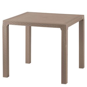 Mesa Aura taupe polipropileno 72x80x80 cm Vanyplas