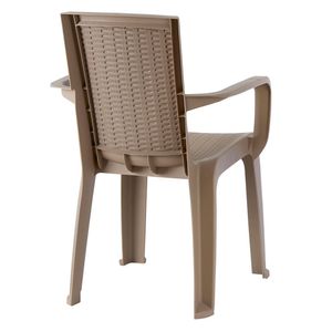 Silla con brazos Aura taupe polipropileno 85.5x54x55.5 cm Vanyplas