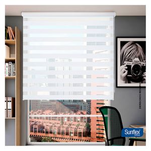 Cortina roller Dúo 130x170 cm blanco Sunflex