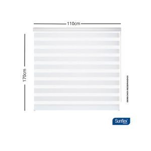 Cortina roller Dúo 110x170 cm blanco Sunflex