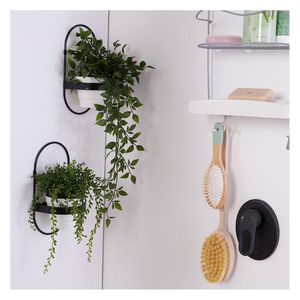 Soporte maceta Oval negro 2 unidades Rejiplas