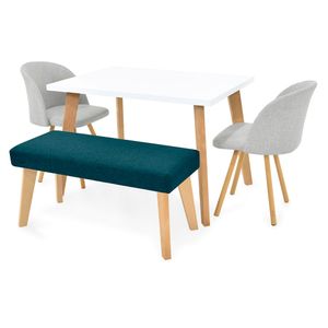 Comedor 2 sillas banqueta 76x110x76 cm Lugo Matiz Sevilla Hogar Venecia