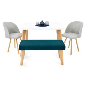 Comedor 2 sillas banqueta 76x110x76 cm Lugo Matiz Sevilla Hogar Venecia