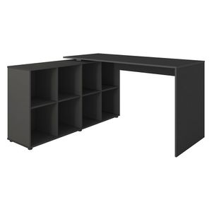 Escritorio L Nero negro 75x140x130 cm Bertolini