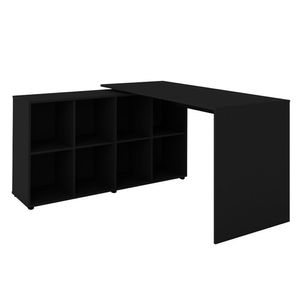 Escritorio L Nero negro 75x140x130 cm Bertolini
