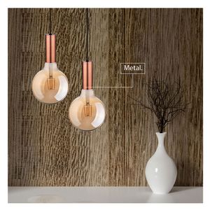 Lámpara colgar Tira rose 1 luz E27 Lienxo