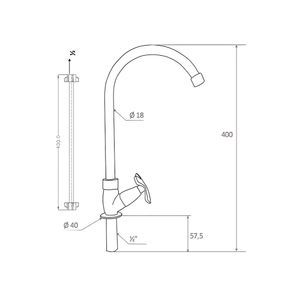 Grifería lavaplatos Lotta cromo Plumber