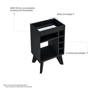 Mueble bar Drink negro Bertolini