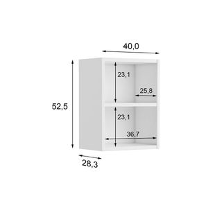 Gabinete de cocina superior evidence 40cm blanco Bertolini