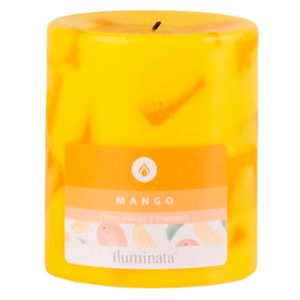 Vela pilar mango amarillo 8x8 cm 330 g Iluminata